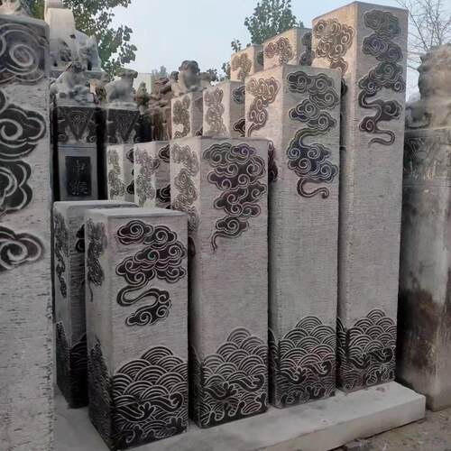 石雕仿古拴马桩传统工艺中式复古园林景观门口装饰