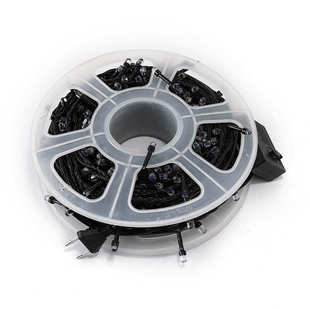 v8灯珠6角灯串线盘装50m240灯工程亮化红绿黄蓝粉白六彩黑线灯串