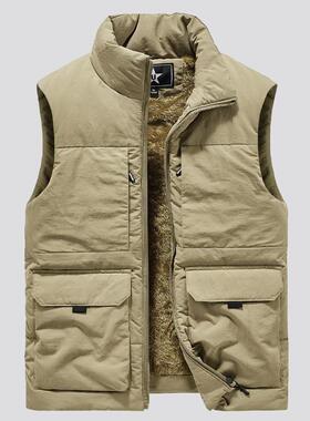V 54201 Winter Men's Fleece Vest 加绒保暖马甲