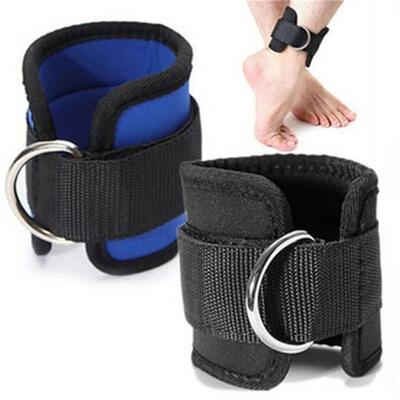 D-Ring Ankle Anchor Strap Belt Gym Cable Attachment Thigh Le