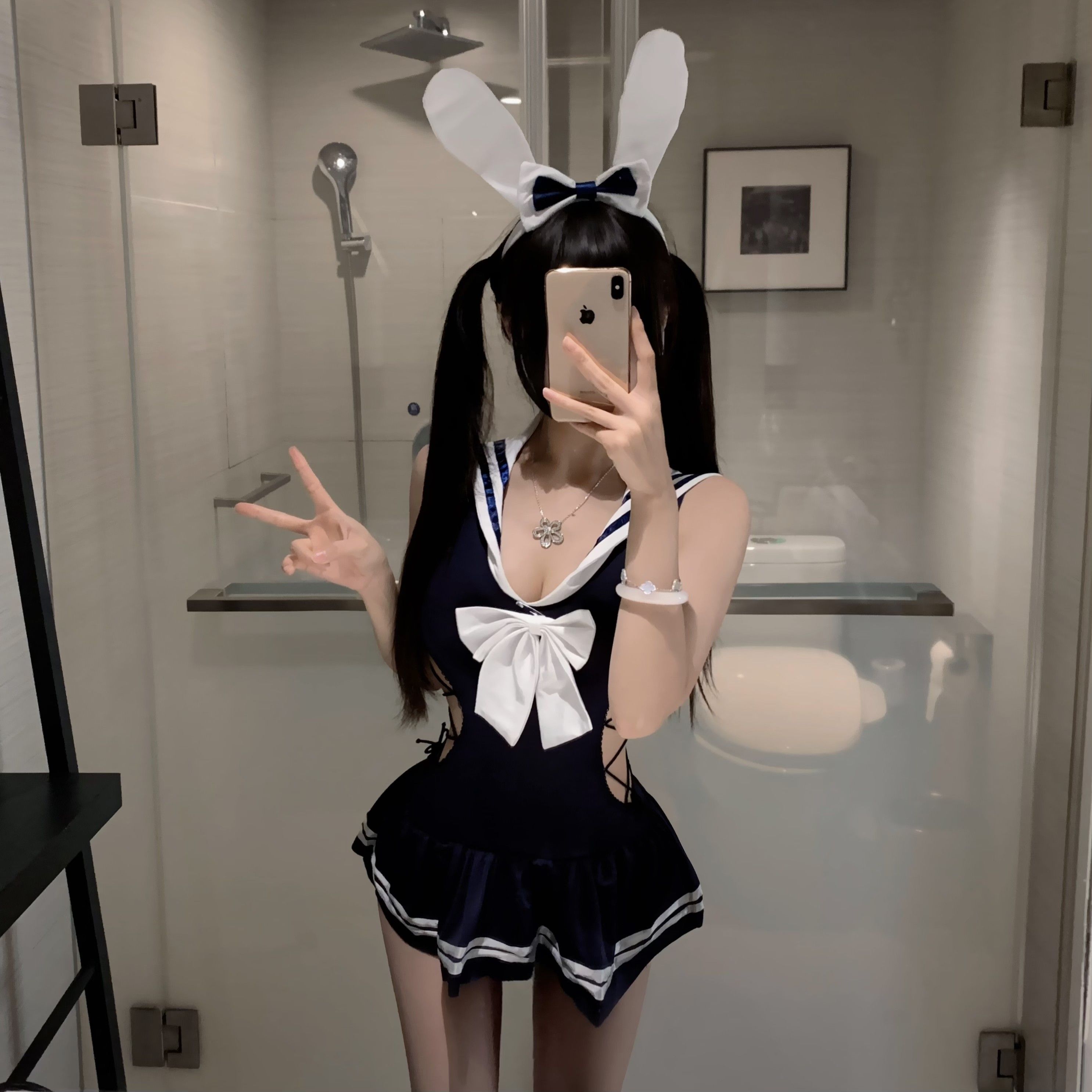 学院风内衣情趣性感羞耻风可爱水手服兔女郎COS服装制服情调套装
