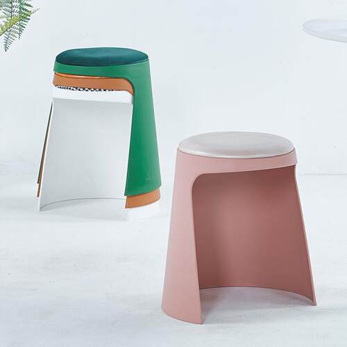 塑凳子代时尚客厅家用现简约成人桌凳033欧式料ins风餐网红矮凳