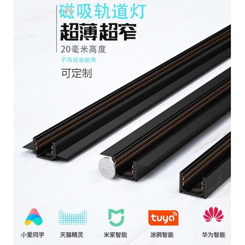 赛莱德矮款磁吸灯轨道灯射灯嵌入式 明装智能无主灯客厅led格栅灯