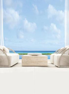 户外YDZ沙发创意庭院别墅编绳餐椅样设计师网红酒店沙民宿板房藤