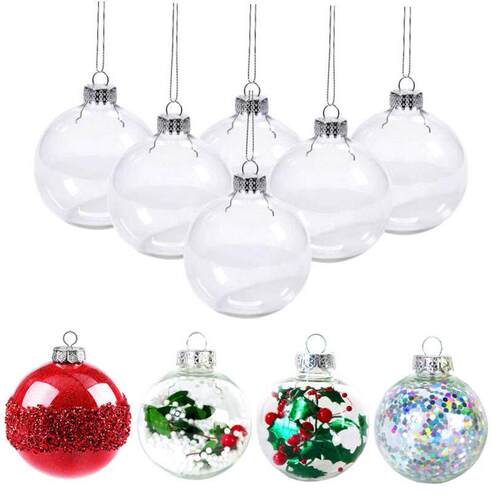 8cm 6pcs Christmas decoration tree ball Hollow round ball