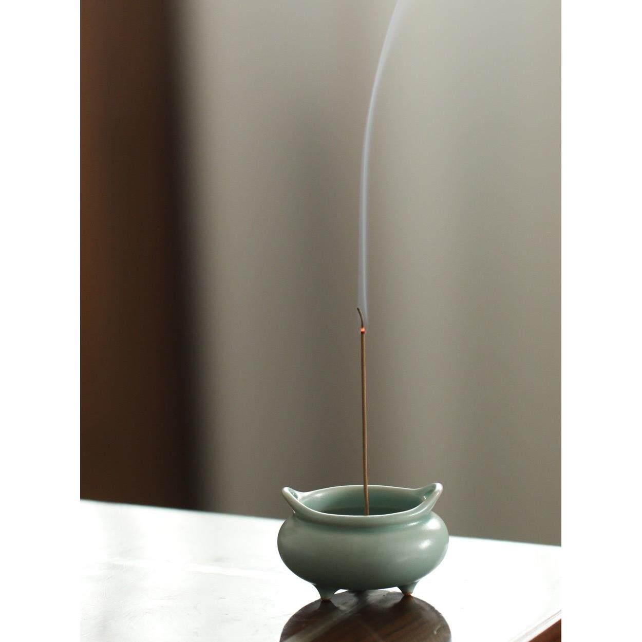 龙泉青瓷续宋原创香道香炉中式彷古乔耳炉家具线香香薰陶瓷薰炉