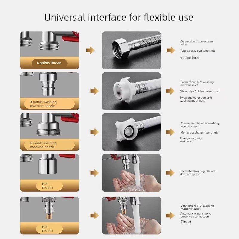 不锈钢双控角阀一进二出三通分水阀水龙头一分二分水器开关
