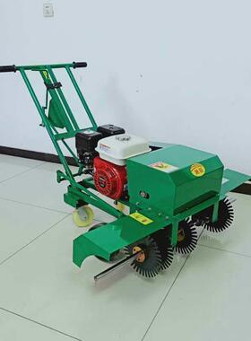 081206汽油手推式草皮划小机1100油型草皮划线机起草线汽割草皮机