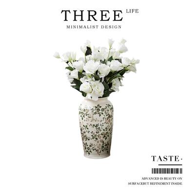 Tlife·Taste·花瓶简约绿色复古陶瓷花器客厅桌面创意摆件 |品味