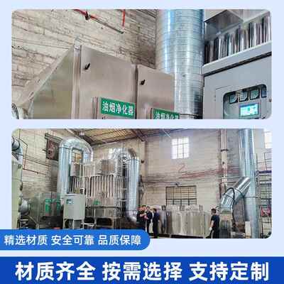 不锈TZU钢压湿式静烟电除尘器电器捕焦油工业废气黑白处理高环保