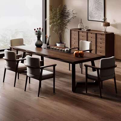 MRG大原木实木新中式茶板桌办一体家用公室客厅桌椅组合公泡茶茶