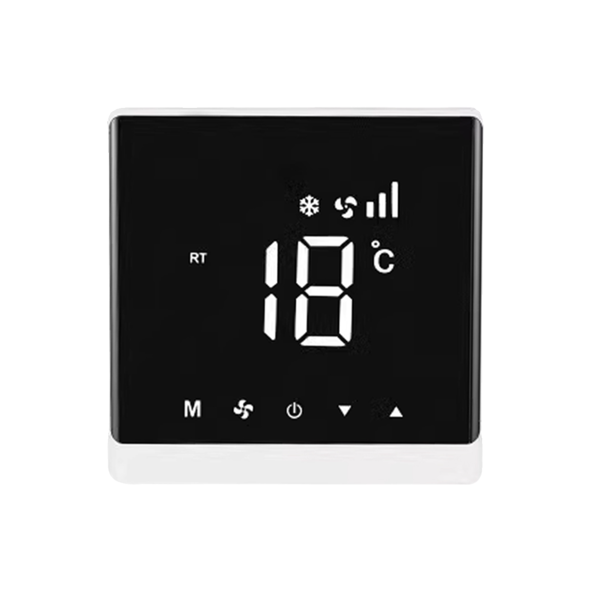 中央空调温控器新款液晶触摸曲面屏风机盘管水机控制面板三速开关