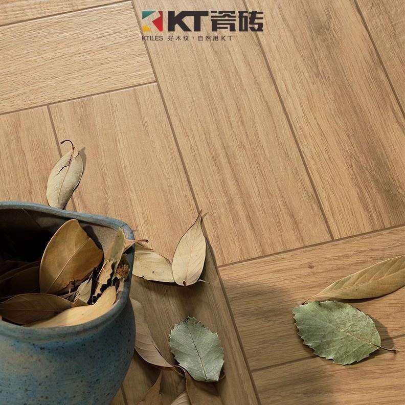 广东悦思创KT木纹瓷砖回字拼木纹地板砖600X600客厅卧室防滑地砖