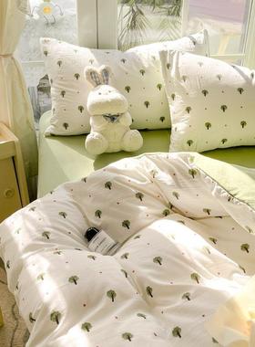 三春季泡泡纱床单四件套a类床上品南床单被罩通用宿舍件套CBV被套