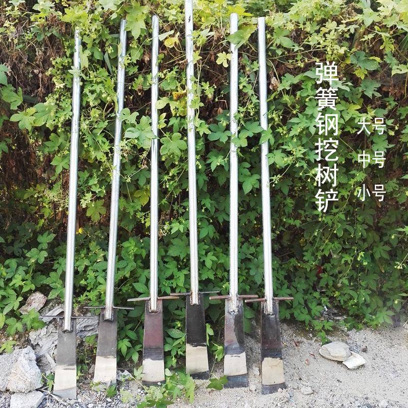 农用工具树锹长杆套装锻打弹簧钢踩踏直大中小号挖树根用挖树铲子