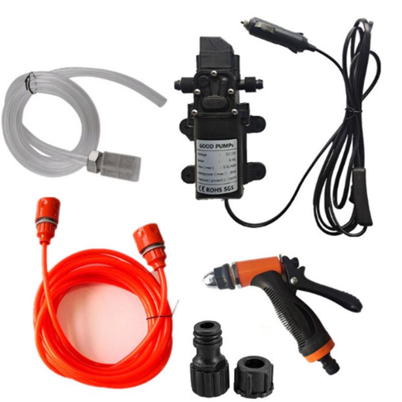 12V80W便捷式高压洗车器家用水枪清洁器车载手持大功率电动洗车器