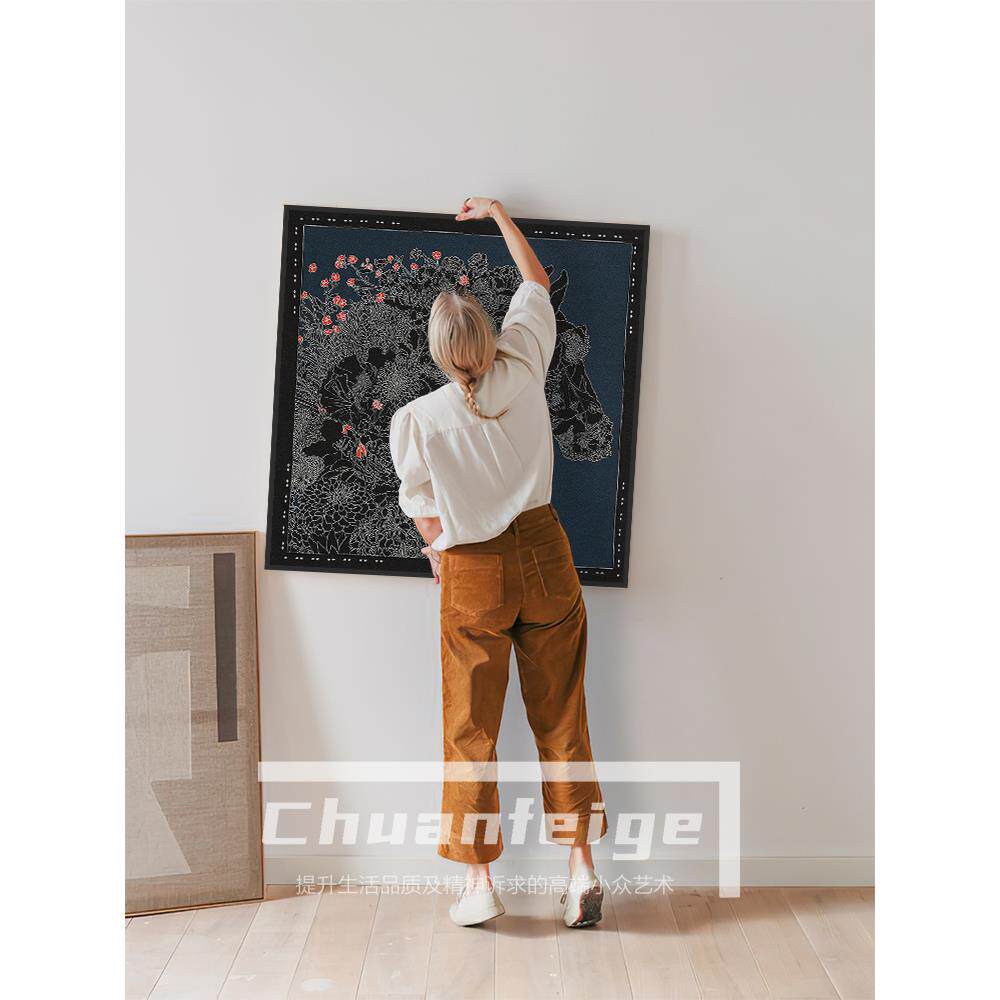 网红《福画马》餐厅幸高装饰现代简约高端级感中古风客厅厅卧室饭