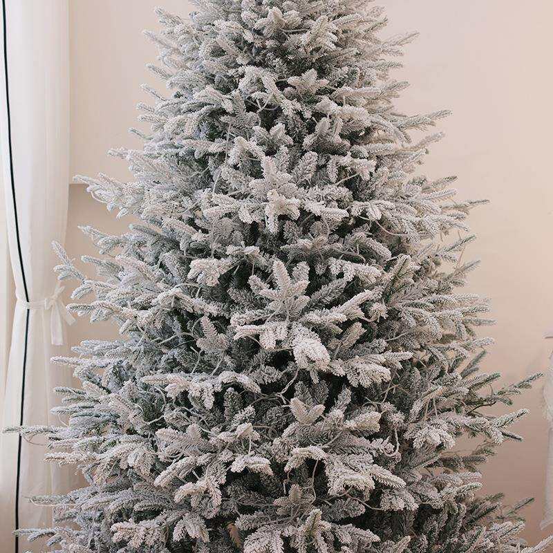 圣诞节高档家用喷雪植绒客厅雪松树家用1.5米1.8米圣诞树