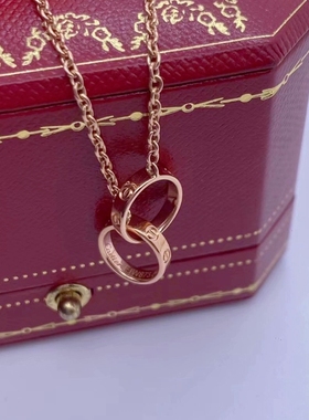 公价1.46万】99新卡地亚玫瑰金双环手链B6027000正品二手