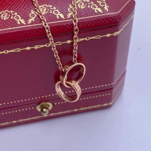 公价1.46万 二手 99新卡地亚玫瑰金双环手链B6027000正品