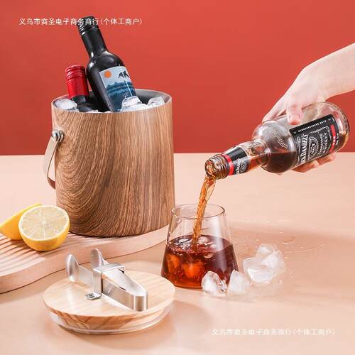 不锈钢冰桶保冷带盖酒吧商用香槟桶啤酒冰镇桶家用保温冰块桶