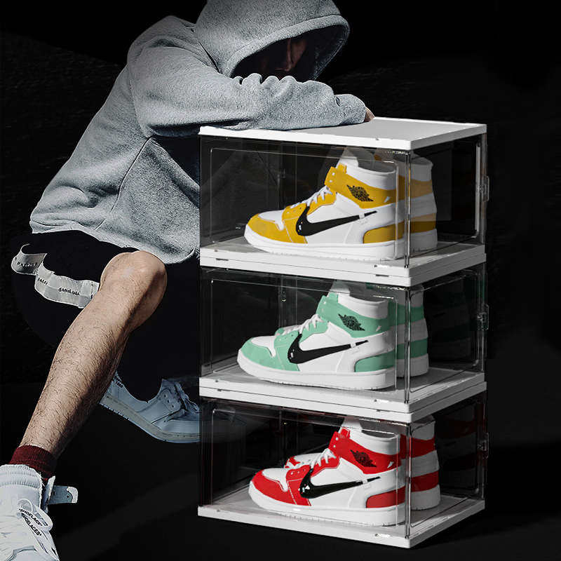 加厚鞋盒收纳盒透明鞋柜收纳神器抽屉式整理箱子防尘塑料折叠鞋架,收纳整理,鞋子收纳架,淘宝优惠券,粉丝福利购,淘宝优惠卷