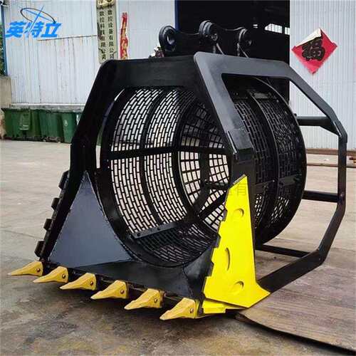 Excavator equipment screening cage挖机属具河道清理筛分斗