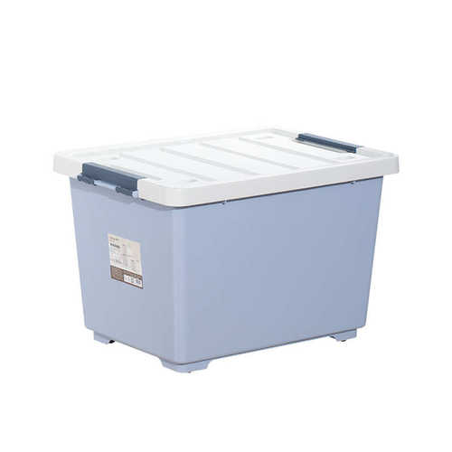 茶花收纳箱塑料衣服书大容量90L带轮储物箱152006/152007/152008