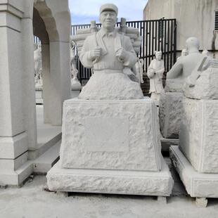 石雕十大元帅 红色主题人物群雕朱德叶剑英 校园励志半身像石塑像