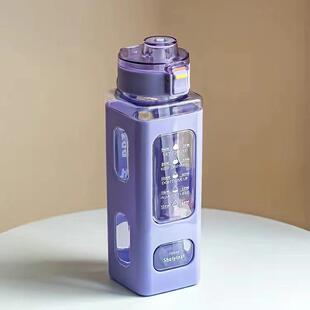 初中生水杯上学专用高中生高颜值吸管杯出门携带方便的杯子男军训