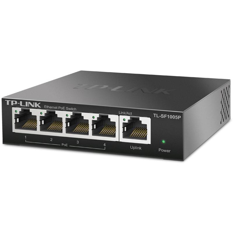 TP-LINK SF1005P 5口百兆4口POE非网管PoE交换机