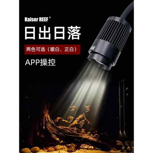 凯撒鱼缸射灯日出日落变焦灯水族原生南美缸照明灯溪流水草缸射灯