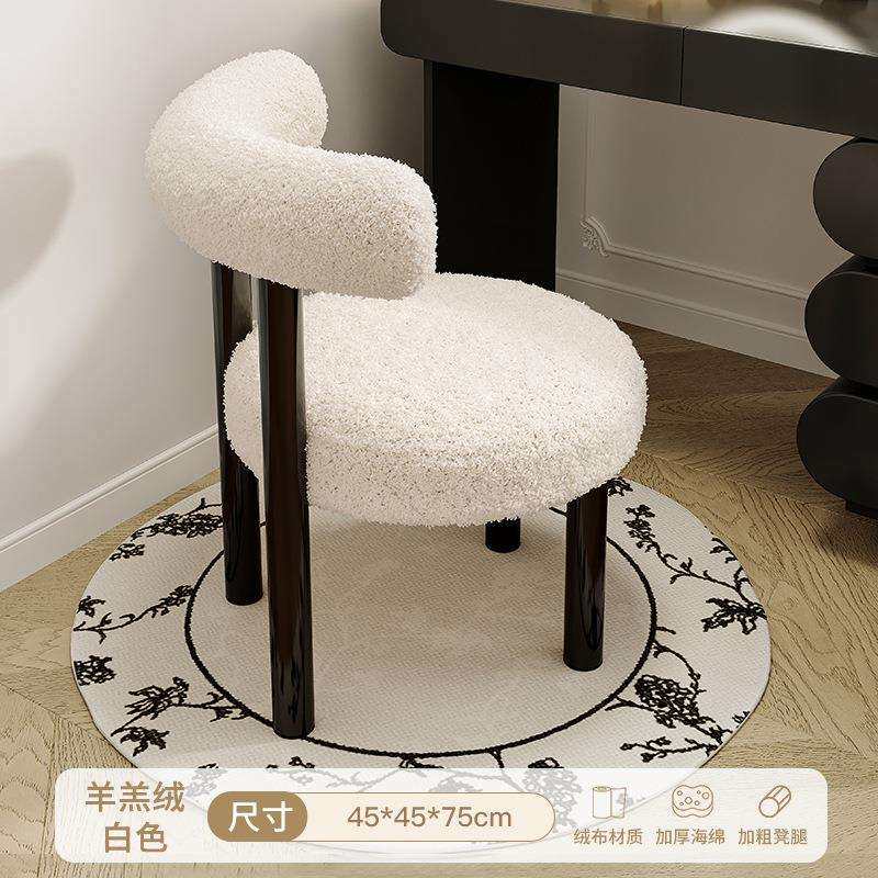 J^奶油风化妆椅2026新款梳妆台凳子女生卧室主卧轻奢美甲