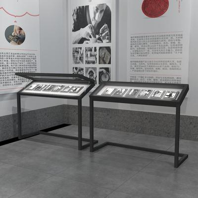 博物馆展览文献票据字画文物古书籍展示柜陈列柜玻璃金属展柜定制
