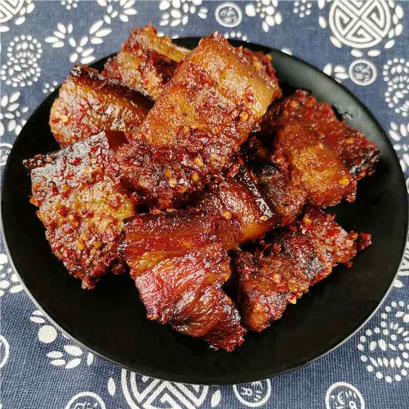 道州扎肉南永州道县特产农家制自烟熏肉咸菜下饭开菜胃KPN菜坛湖