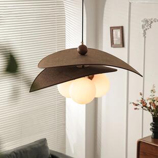 日式 中古藤编魔豆餐厅吊灯卧室灯法式 复古书房灯主卧灯2025年新款