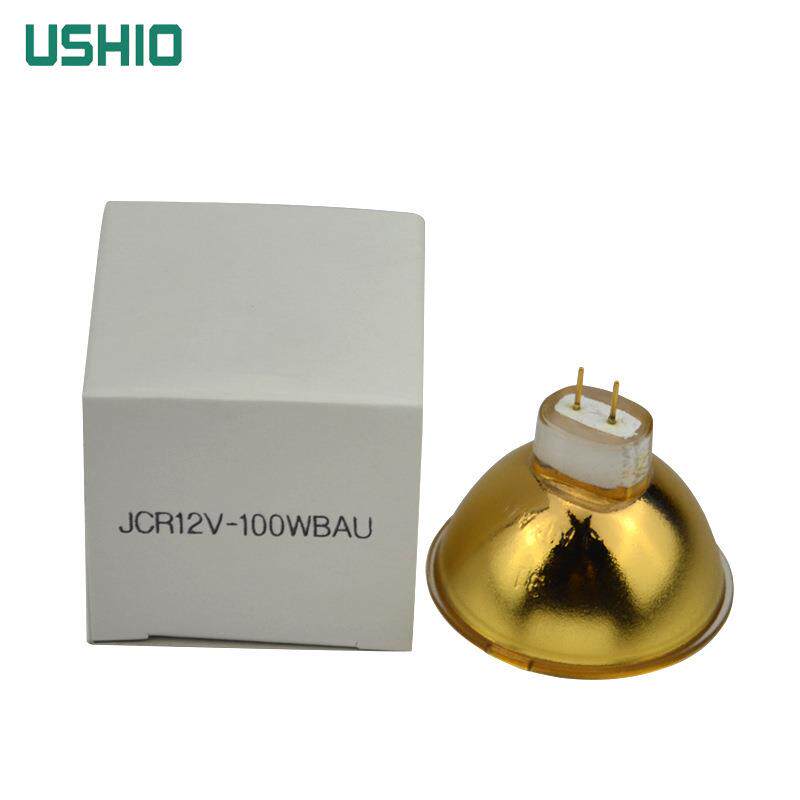 优秀USHIO JCR 12V100W BAU GZ6.35金杯 镀金灯杯仪器灯杯