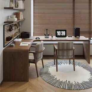 实木转角书桌卧拐角电脑学生家用型写详见包装 字桌桌双人办公桌电