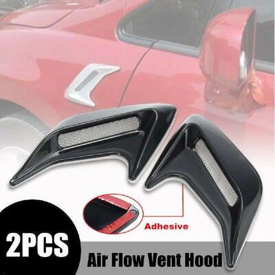 2Pcs Car Part Air Flow Vent Hood Universal Auto Decorative