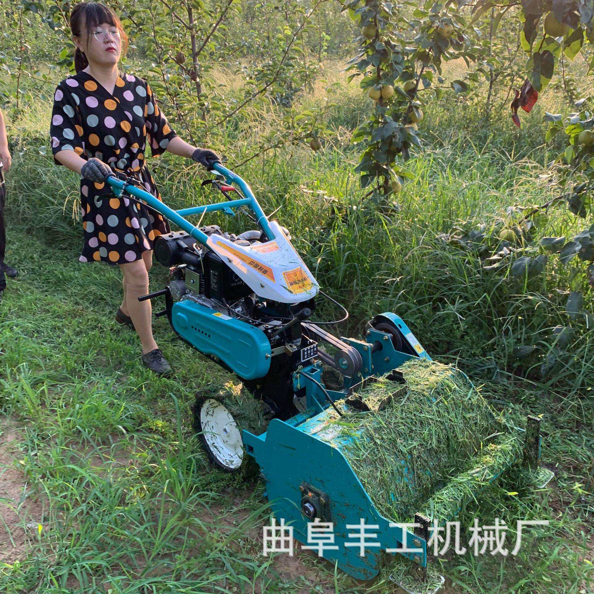 柴油自走式割草机手扶式果园大棚小型割草机碎草还田机打草灭草机