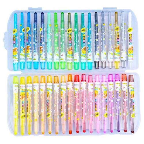 rotating 36-color oil pastel crayons for drawing children
