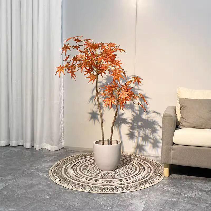 盆栽室内奢北欧ins植红网树假现代轻枫树落地仿真客厅房间红绿