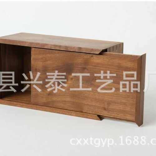 木质抽木制收纳盒胡桃木创意实木杂物纸巾时尚 盒客厅纸盒收纳盒