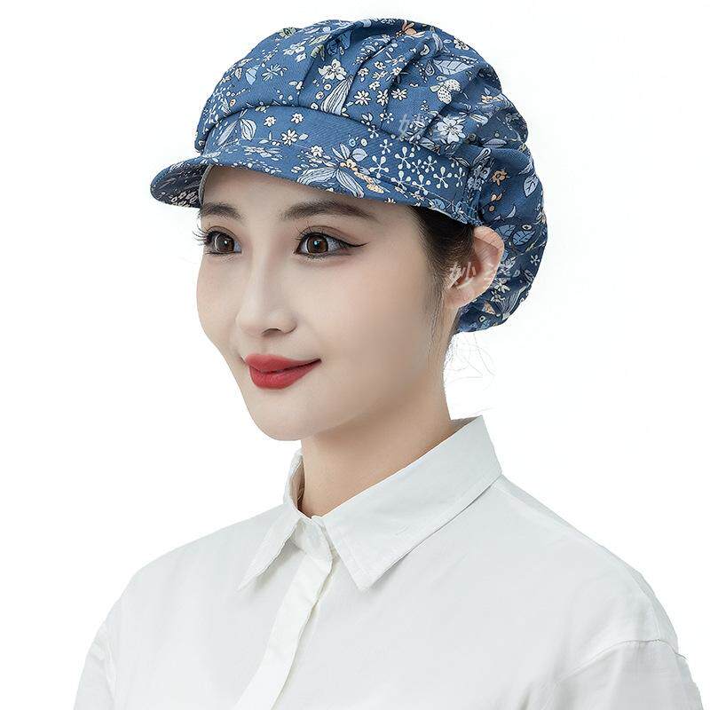 厨房帽子棉防尘工作女款透气包头帽头套防油烟护士厨师车间餐饮
