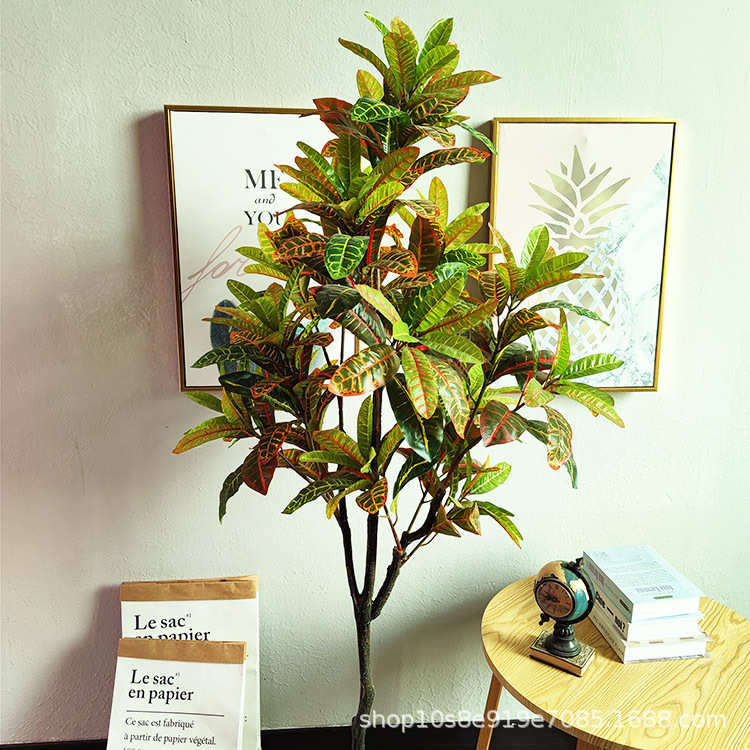 变色办公室变色木金落地盆栽装饰木定制仿真植绿洒家居榕植物人造