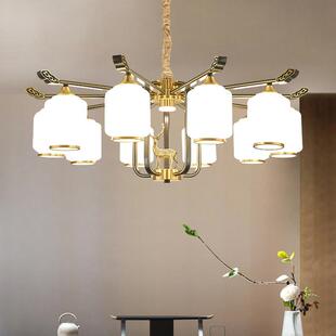 全铜新中式 古典灯具 吊灯大气客厅灯轻奢别墅餐厅吊灯卧室2020新款