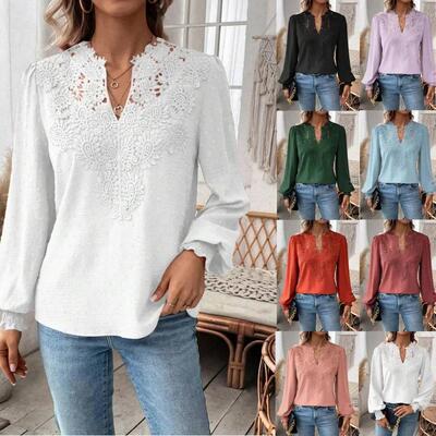 Women's Mixed Pattern Paisley Lace Swiss Dots Smocked Long