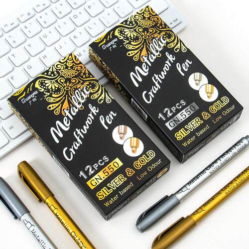 Metallic Marker Pens Gold Silver Permanent Art Markers Craft