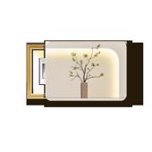 奶油风电表箱装 饰画绿植免打孔餐厅遮挡挂画高级感配电箱推拉壁画