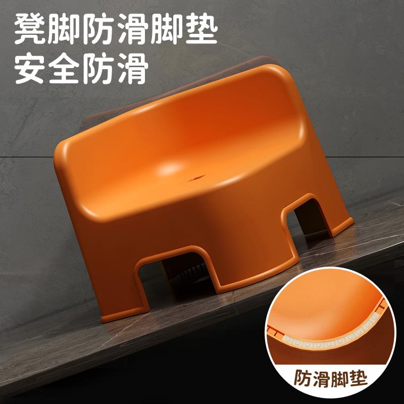浴室凳子生卫洗澡凳防滑洗脚凳加厚34可叠放家用凳靠背椅矮间子